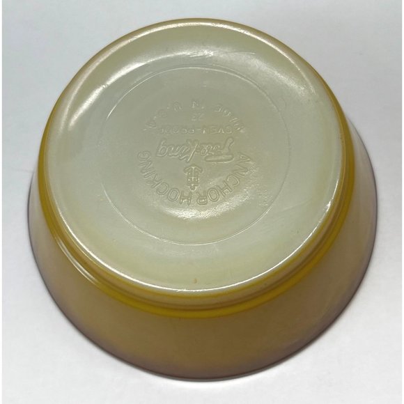 Vintage Anchor Hocking Fire King Ombre Oven-Proof Bowl Yellow and Brown - Picture 8 of 10